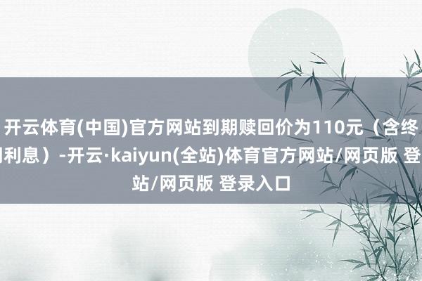 开云体育(中国)官方网站到期赎回价为110元（含终末一期利息）-开云·kaiyun(全站)体育官方网站/网页版 登录入口