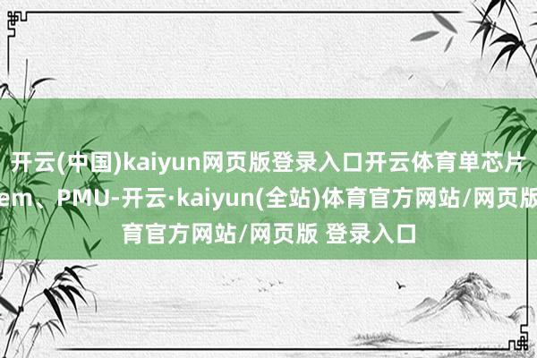 开云(中国)kaiyun网页版登录入口开云体育单芯片集成Modem、PMU-开云·kaiyun(全站)体育官方网站/网页版 登录入口