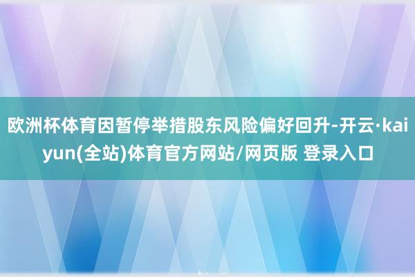 欧洲杯体育因暂停举措股东风险偏好回升-开云·kaiyun(全站)体育官方网站/网页版 登录入口